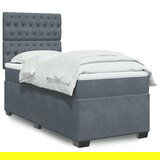 Maison Chic Box spring postelja - Vzmetna postelja z vzmetnico temno siv 90x190 cm žamet SL4627, (21902362) | Shoptok.si