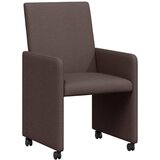vidaXL Blagovačke stolice s kotačima 2 pcs Tamno smeđa 57 x 66 x 94 cm | shoptok.hr