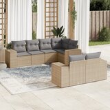  7-dijelni set vrtnih sofa od poliratana s jastucima bež | shoptok.hr