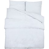  Set posteljine za poplun bijeli 200 x 200 cm lagana mikrovlakna | shoptok.hr