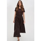 Marisse Brown Short-Sleeved Blouse | shoptok.hr