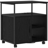 vidaXL Pisarniška omara Črni hrast 60 x 46 x 67 cm Konstruiran les | Shoptok.si