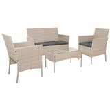 Gardlov Baštenski Set Klupa Sto i Fotelje Bež Ratan | Eponuda.com