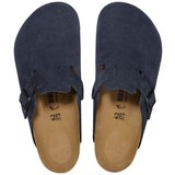 Birkenstock Boston Suede Leather Narrow - New Navy Plava | shoptok.hr
