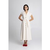 Legendww letnja midi haljina sa kragnom i pojasom u struku 5941-9431-22 | ePonuda.com