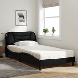  Krevet s madracem Hvar crni 100 x 200 cm od tkanine | shoptok.hr