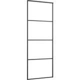 vidaXL Klizna vrata s priborom 76 x 205 cm od ESG stakla i aluminija | shoptok.hr