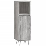 Maison Chic Kopalniška omarica - Kopalniški kabinet siva sonoma 30x30x100 cm inženirski les, (21794615) Cene