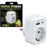 Max Power Utikač s USB punjačem GZB03UC-PD, USB-A i USB-C, 20 W Slike