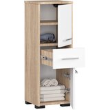 AKORD Fin Visoka Kopalniška Omara, 2 Vrata In 1 Predal, Hrast Sonoma/Bela, (5000332665) | Shoptok.si