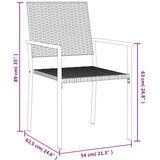  Vrtne stolice 6 kom crne 54 x 62,5 x 89 cm od poliratana | Shoptok.si