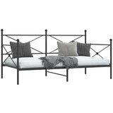 vidaXL Dnevni krevet bez madraca crni 100x200 cm čelik | shoptok.hr
