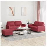 vidaXL 3-dijelni set sofa s jastucima boja vina od umjetne kože Cijene