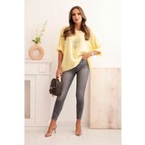 Kesi Włoski Women's linen-cotton short-sleeve blouse yellow | ePonuda.com