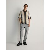 Reserved kariraste hlače chino - svetlo siva | Shoptok.si