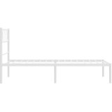  Metalni okvir za krevet s uzglavljem bijeli 90 x 190 cm | shoptok.hr