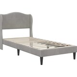  Krevetna konstrukcija Svjetlosiva 90 x 190 cm Baršun | shoptok.hr