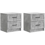  Noćni ormar s ladicama 2 pcs Betonska siva 43 x 34 5 x 44 5 cm | shoptok.hr