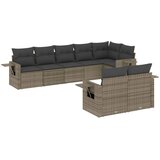  The Living Store Vrtna sedežna garnitura 8-delna z blazinami siv poli ratan - Vrtna Sedežna Garniture, (21443722) | Shoptok.si