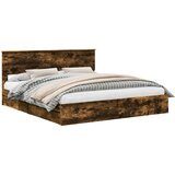  Krevet s od storage s uzglavljem Dimljeni hrast 180 x 200 cm | shoptok.hr
