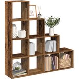 Sobna pregrada/regal za knjige 4 razina 131,5x29x131,5cm drveni Cene