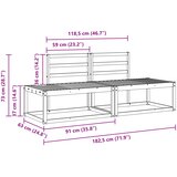  Set vanjskih sofa 2 pcs Bijela 182,5 x 63 x 73 cm | shoptok.hr