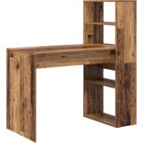 vidaXL miza s shranjevanjem Stari les 113x54x120 cm Inženirski les | Shoptok.si