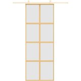 vidaXL Klizna vrata zlatna 76x205 cm matirano staklo ESG i aluminij | shoptok.hr
