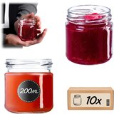 KADAX 10 kosov kozarcev 200 ml kozarci za med, marmelado, konzerve stekleni Fi 66, (5000354946) | Shoptok.si