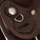 vidaXL Western sedlo, uzda in oprsnica pravo usnje 17" rjave barve | Shoptok.si