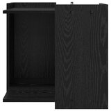 vidaXL Ograja za mačji WC Črni hrast 53 x 53 x 51 cm Konstruiran les | Shoptok.si