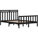  Za krevet od masivnog drva crni 140 x 190 cm | shoptok.hr