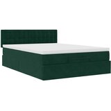  Ottoman krevet s madracem i LED diodama tamnozeleni 140x190 cm baršun | Eponuda.ba