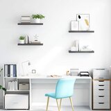  Plutajuće zidne police 4 kom sjajne sive 60 x 23,5 x 3,8 cm MDF | shoptok.hr