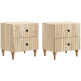 vidaXL Noćni ormar s ladicama 2 pcs Hrast sonoma 43 x 34 5 x 48 cm - Hrast sonoma 2 | shoptok.hr
