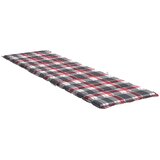  Jastuk za ležaljku crveni karirani 200x60x3 cm tkanina Oxford | Eponuda.com