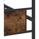 Metalni Kovinski posteljni okvir brez vzmetnice dimljen hrast 193x203cm, (21829666) | Shoptok.si
