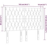  Uzglavlje s ušima crno 163x16x118/128 cm od tkanine | shoptok.hr