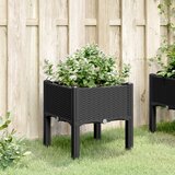  Vrtna sadilica s nogama crna 40 x 40 x 42 cm PP | Eponuda.com
