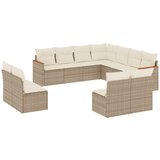  The Living Store Vrtna sedežna garnitura 11-delna z blazinami bež poli ratan - Vrtna Sedežna Garniture, (21450980) | Shoptok.si