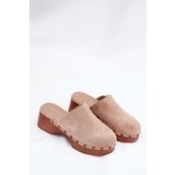 Boto Clogs Women's Slippers With Studs Eco Suede Beige Ellason | ePonuda.com