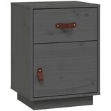 Maison Chic Nočna omarica - Nočna miza siva 40x34x55 cm trdna borovina, (21689182) Cene