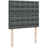 vidaXL Box spring postelja z vzmetnico temno siva 120x190 cm blago | Shoptok.si