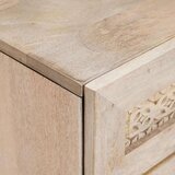 vidaXL Noćni ormarić s ladicama Bež 50 x 33 x 60 cm masivno drvo manga | shoptok.hr