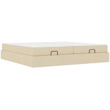  Okvir kreveta s madracem s madracem 2 pcs Krema tkanina | shoptok.hr