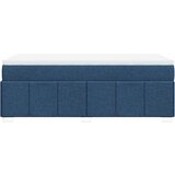  Krevet s oprugama i madracem plavi 100 x 200 cm od tkanine | shoptok.hr