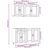 vidaXL 4-dijelni set kuhinjskih ormarića Kalmar konstruiranog drva | shoptok.hr