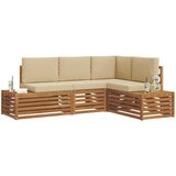  Set vanjskih sofa s jastukom 4 Komad Prirodna i bež | Eponuda.ba