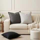  Presvlaka za jastuk 2 kom. HOUTEN Antracit 55 x 55 cm Poliester - Antracit 55 x 55 cm 2 | shoptok.hr