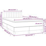  Krevet s oprugama i madracem LED tamnoplavi 120 x 190 cm baršun | shoptok.hr